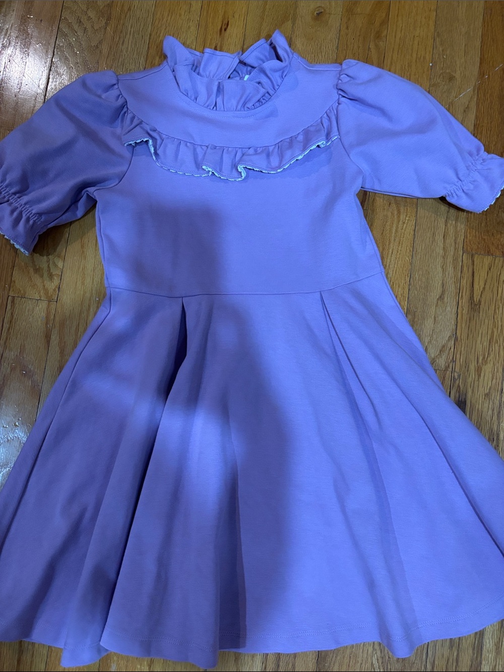 Janie and Jack Lavender Ruffle Collar Twirl Dress